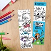image:imageReMarks Dog Man and Cat Kid Colormarks Collection  2 Sets of 5 Coloring Bookmarks2 Sets of 5 Coloring BM