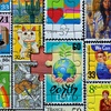 image:imageRemarks Air Mail Stamp Collage Puzzle 1000Piece Jigsaw Puzzle for All Ages