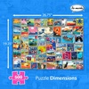 image:imageRemarks Coastal Stamp Collage Puzzle 500 Large Piece Jigsaw Puzzle for All Ages