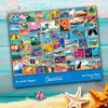 image:imageRemarks Coastal Stamp Collage Puzzle 500 Large Piece Jigsaw Puzzle for All Ages