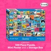 image:imageRemarks Coastal Stamp Collage Puzzle 500 Large Piece Jigsaw Puzzle for All Ages