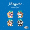 image:imageRemarks Dinosaur and Unicorn Doodles Magnetic Page Clips 2 Sets of 4 Page Clips 8 Clips TotalCats  Dogs with Glasses