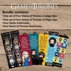 image:imageRemarks Game of Thrones Collection  2 Sets of 4 Magnetic Page Clips 5 Bookmarks and 4 Quotemarks