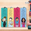 image:imageRemarks GirlMarks Inspiring Women Tassel Bookmarks Pack of 4