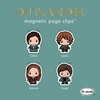 image:imageRemarks Outlander Bookmark Characters Magnetic Bookmarkers 2 Sets of 4 Page Clips 8 Clips Total