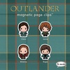 image:imageRemarks Outlander Bookmark Characters Magnetic Bookmarkers 2 Sets of 4 Page Clips 8 Clips Total
