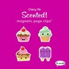 image:imageRemarks Scented Tutti Frutti and Cherry Pie Magnetic Page Clips 2 Sets of 4 Page Clips 8 Clips TotalCherry Pie  Tutti Frutti