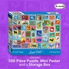 image:imageRemarks Snail Mail Stamp Collage Jigsaw Puzzle 500 Large Piece Jigsaw Puzzle for All Ages500 Piece Puzzle