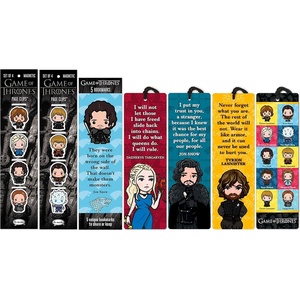 image:imageRemarks Game of Thrones Collection  2 Sets of 4 Magnetic Page Clips 5 Bookmarks and 4 Quotemarks