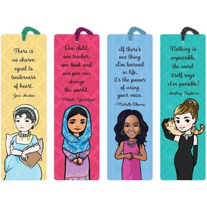 image:imageRemarks GirlMarks Inspiring Women Tassel Bookmarks Pack of 4