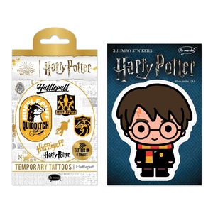 image:imageRemarks Harry Potter Temporary Tattoos  Jumbo Stickers Hufflepuff for All AgesHufflepuff  HP Jumbo Sticker