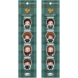 image:imageRemarks Outlander Bookmark Characters Magnetic Bookmarkers 2 Sets of 4 Page Clips 8 Clips Total