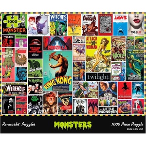 image:imageRemarks Space Collage Puzzle 1000Piece Jigsaw Puzzle for All AgesMonsters Collage